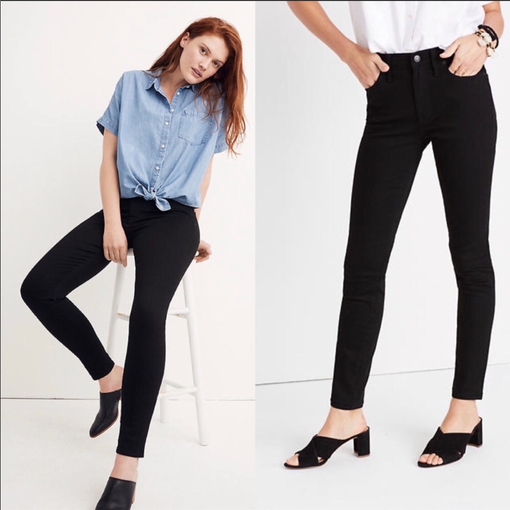 NWT MADEWELL 9” High Rise Skinny Black Jeans 24